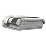 vidaXL Cadre de lit sans matelas sonoma gris 160x200 cm