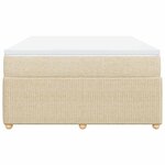 vidaXL Sommier à lattes de lit avec matelas Crème 140x200 cm Tissu