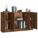 vidaXL Buffets 3 Pièces Chêne fumé Bois d'ingénierie