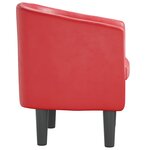 vidaXL Fauteuil cabriolet rouge similicuir