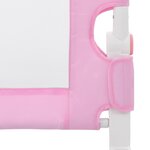 vidaXL Barrière de sécurité de lit d'enfant Rose 120x42 cm Polyester