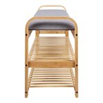 Banc en bambou avec étagères arch