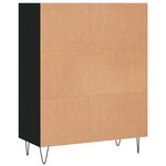 vidaXL Bibliothèque noir 69 5x32 5x90 cm bois d'ingénierie