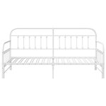 Lit jumeau vidaXL avec lit gigogne blanc 107x203 cm en acier