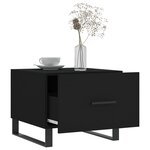 vidaXL Tables basses 2 Pièces noir 50x50x40 cm bois d'ingénierie