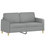 vidaXL Ensemble de canapés 3 Pièces coussins gris clair tissu