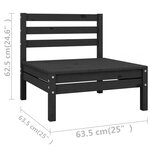 Salon de jardin meuble d'extérieur ensemble de mobilier 10 pièces noir bois de pin massif 02_0015278