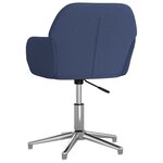 vidaXL Chaises pivotantes à manger lot de 2 bleu tissu