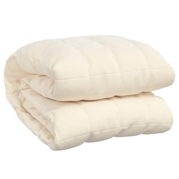 vidaXL Couverture lestée Crème clair 220x230 cm 11 kg Tissu