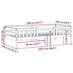 vidaXL Cadre de lit sans matelas cire marron 100x200cm bois pin massif
