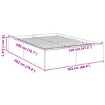 vidaXL Cadre de lit sans matelas chêne sonoma 160x200 cm