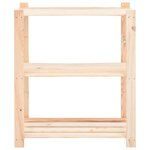 vidaXL Étagères de rangement à 3 niveaux 10 Pièces 80x38x90 cm Pin 150 kg