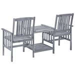 Chaises de jardin avec table à thé et coussins acacia solide 02_0013345