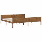 vidaXL Cadre de lit sans matelas pin massif marron miel 200x200 cm