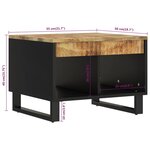 vidaXL Table basse 55x50x40 cm bois de manguier massif