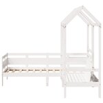 vidaXL Ensemble de lit de jour et de banc et toit 90x200 cm pin massif