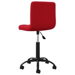 vidaXL Chaise pivotante de bureau Rouge bordeaux Velours