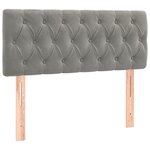 vidaXL Sommier à lattes de lit et matelas Gris clair 120x200cm Velours