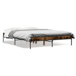 vidaXL Cadre de lit sans matelas chêne fumé 140x190 cm