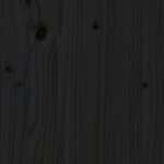 vidaXL Lit de palette noir 120x200 cm bois de pin massif