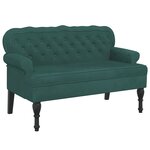 vidaXL Banc avec dossier vert foncé 119 5x64 5x75 cm velours