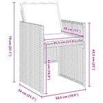 vidaXL Ensemble repas de jardin 5 pièces avec coussins en poly rattan marron