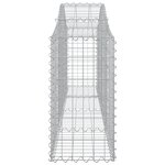 vidaXL Paniers à gabions arqués 3 Pièces 200x30x60/80 cm Fer galvanisé