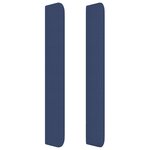 vidaXL Tête de lit avec oreilles Bleu 163x16x118/128 cm Tissu