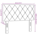 Tête de Lit LED avec Bouton Cristal Tuftée 80 cm Velours