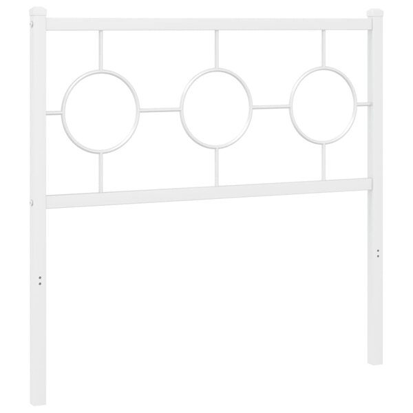 vidaXL Tête de lit métal blanc 90 cm