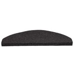 vidaXL Tapis d'escalier autocollants 15 Pièces 65x22 5x3 5 cm Noir