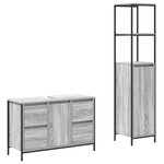 Ensemble de meubles de salle de bain 2 pièces vidaXL gris Sonoma en bois d'ingénierie