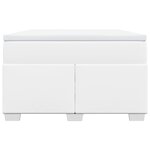 vidaXL Sommier à lattes de lit avec matelas blanc 120x190cm similicuir
