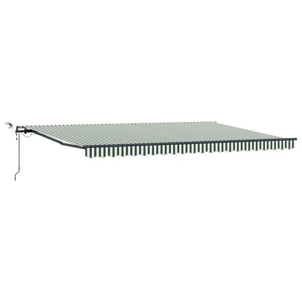 Auvent Rétractable Automatique vidaXL avec LED Vert et Blanc 500x300 cm