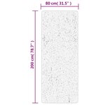 vidaXL Tapis shaggy PAMPLONA poils longs moderne doré 80x200 cm