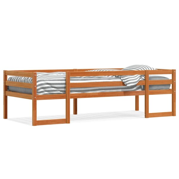 vidaXL Cadre de lit pour enfants sans matelas cire marron 80x200 cm