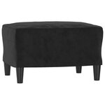vidaXL Ensemble de canapés 3 Pièces avec coussins Noir Velours