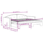 vidaXL Lit de jour avec gigogne et matelas noir 90x200 cm velours