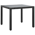 vidaXL Ensemble à manger d'extérieur 5 Pièces Résine tressée Noir