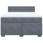 vidaXL Sommier à lattes de lit et matelas Gris foncé 140x200cm Velours