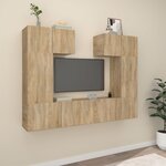 vidaXL Ensemble de meubles TV 6 Pièces Chêne sonoma Bois d'ingénierie