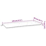 vidaXL Coussins de banc jardin lot de 2 bleu 120x50x7 cm tissu Oxford