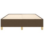 vidaXL Cadre de lit sans matelas marron foncé 140x190 cm tissu
