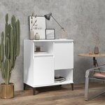 vidaXL Buffet Blanc 60x35x70 cm Bois d'ingénierie