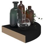 vidaXL Étagère d'angle flottante noir 25x25x3 8 cm MDF