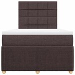 vidaXL Sommier à lattes de lit avec matelas Marron foncé 120x200 cm