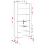 vidaXL Buffet gris béton 69 5x32 5x180 cm bois d'ingénierie