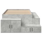 vidaXL Cadre de lit gris béton 90x200 cm