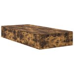 Cadre de lit de rangement vidaXL Chêne fumé 100x200 cm