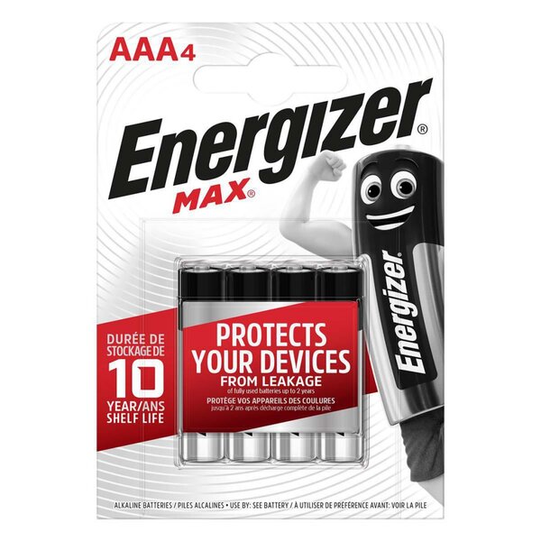 Pile alcaline AAA 1.5 V Max 4-Blister